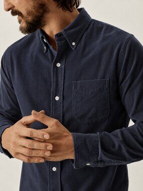 Buck Mason Pinwale  Corduroy one pocket shirt NWT